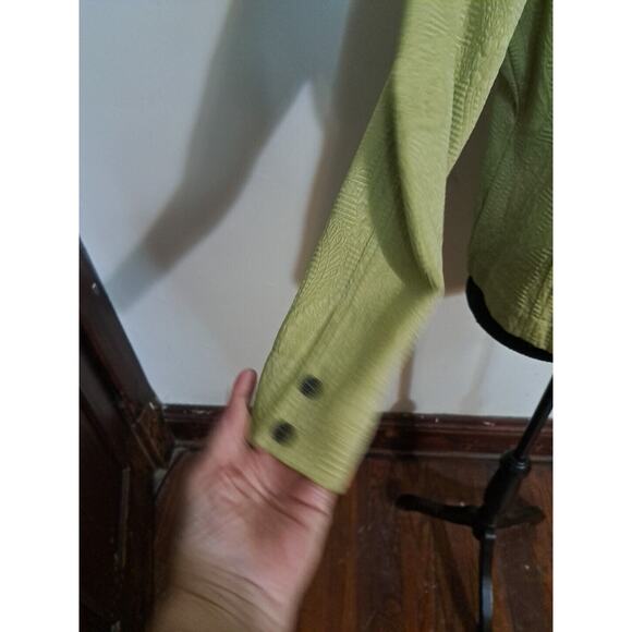 C13 Ruby Rd Blazer Womens Size 12 Green Career Zipper Pockets Ribbon Detail - Picture 4 of 10